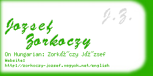 jozsef zorkoczy business card